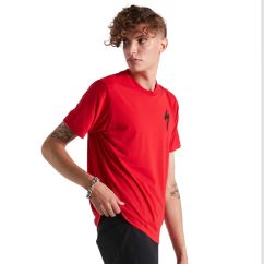 Tricou SPECIALIZED Men's Logo SS - Flo Red
