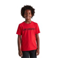 Tricou SPECIALIZED Youth Wordmark SS - Flo Red