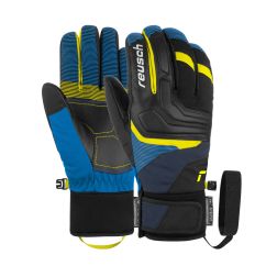 Manusi ski REUSCH Strike R-TEX XT - Black/Dress Blue/Safety Yellow